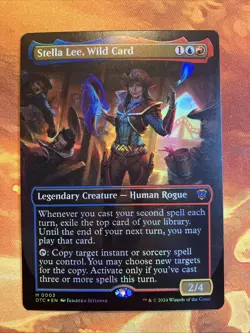 MTG Foil Borderless Stella Lee, Wild Card Commander: Outlaws of Thunder Junction - Image 1