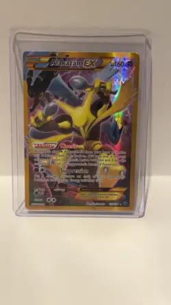 Pokemon TCG Alakazam EX Holo Ultra Rare 2016, 125/124 Card - Image 1