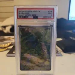 Pokemon TCG Bulbasaur Scarlet Violet-151 Illustration Rare Card 166/165 PSA 9 - Image 1