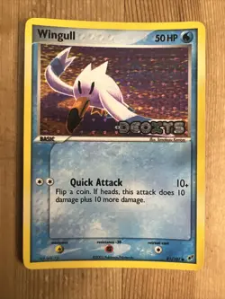 Pokemon TCG Wingull 81/107 Common Reverse Holo Ex Deoxys SP Stamped Card VLP - Image 1