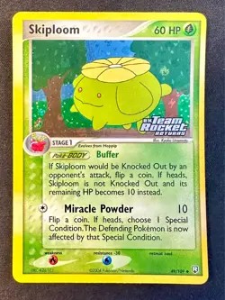Skiploom 49/109 2004 EX Team Rocket Returns Pokemon Card Reverse Holo - VLP - Image 1