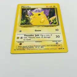 Pikachu - 58/102 - Pokemon Base Set Unlimited Rare Card WOTC NM - Image 3