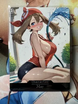 May Pokemon hentai Anime Doujin Waifu Custom Art Card - Image 1
