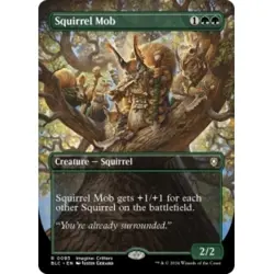SQUIRREL MOB (BORDERLESS) X4 Bloomburrow: Commander Magic MTG MINT CARD - Image 1