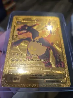 Charizard Vmax Premium Gold Foil Fan Art Vinyl Collector Pokemon Card Prismatic - Image 3