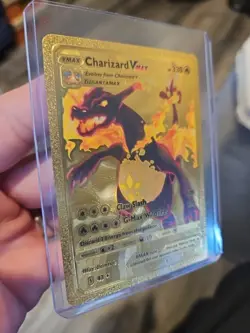 Charizard Vmax Premium Gold Foil Fan Art Vinyl Collector Pokemon Card Prismatic - Image 4