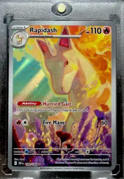 Rapidash RARE HOLO FULL-ART REFRACTOR POKEMON CARD TCG MINT - Image 1