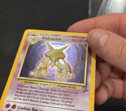 Pokemon Alakazam TCG Card 1/130 Base Set 2 Holo Unlimited Rare NM - Image 3
