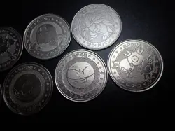 Pokemon Card Meiji Promo Battle Coin Silver x7 Golbat Magneton etc #5987 PLAY - Image 3