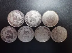 Pokemon Card Meiji Promo Battle Coin x7 Rapidash Electabuzz etc #5487 - Image 1