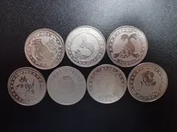 Pokemon Card Meiji Promo Battle Coin x7 Slowbro Dewgong etc #5480 - Image 1