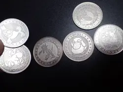 Pokemon Card Meiji Promo Battle Coin x7 Slowbro Dewgong etc #5480 - Image 5
