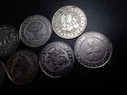 Pokemon Card Meiji Promo Battle Coin Silver x7 Golbat Arbok etc #5985 PLAY - Image 3
