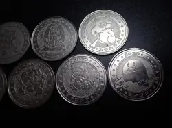 Pokemon Card Meiji Promo Battle Coin Silver x7 Golem Jynx etc #5696 PLAY - Image 3