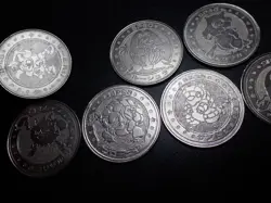 Pokemon Card Meiji Promo Battle Coin Silver x7 Golem Jynx etc #5696 PLAY - Image 4