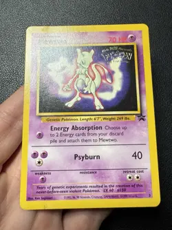 Mewtwo #3 1999 Black Star Promo Stamped Pokemon Card TCG MP - Image 2