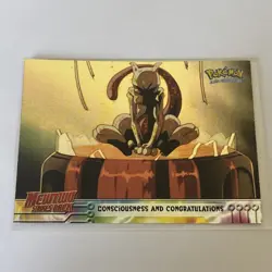 Holo #3 CONSCIOUSNESS AND CONGRATULATIONS Topps Pokemon Card Mewtwo Strikes Back - Image 1