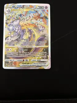 Pokemon TCG Crown Zenith Mewtwo VSTAR Holo Rare Card GG44/GG70 Galarian Gallery - Image 5