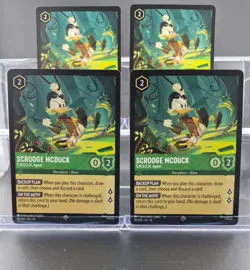 Disney Lorcana Scrooge McDuck - S.H.U.S.H. Agent 89/204 Whispers Well 4 Cards SR - Image 1