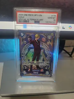 Sanji Sp Op011 One Piece Card Psa10 English Sr Fist Of Divine - Image 1