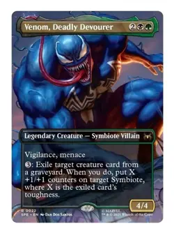 1x MTG Venom, Deadly Devourer - Spiderman Rare! NM Mint! Ships Fast! - Image 1