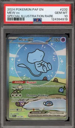 Pokemon Mew ex Paldean Fates Special Illustration Rare #232 PSA 10 Gem Mint - Image 1