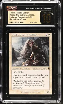 THALIA, HERETIC CATHAR Innistrad Remastered Retro Frame CGC 10 Pristine MTG - Image 1