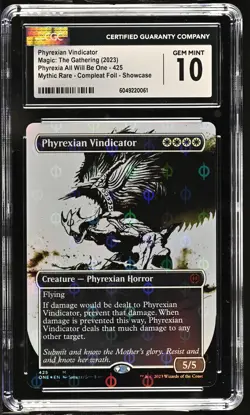 PHYREXIAN VINDICATOR Phyrexia One Compleat Foil Mythic CGC 10 MTG - Image 1