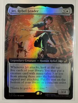Jet, Rebel Leader (Extended Art) Foil Avatar (TLA) Magic: The Gathering NM MTG - Image 1
