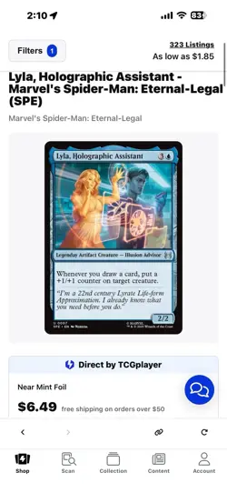 Magic: The Gathering NM Spider-Man Lyla, Holographic Assistant (0007) - Image 1