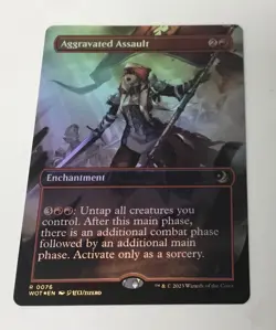 Aggravated Assault (Anime Borderless) Wilds of Eldraine: Enchanting Tales Foil - Image 1