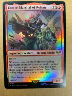 MTG 1x FOIL Eomer, Marshal of Rohan 120 PRERELEASE Lord of the Rings Magic x1 NM - Image 1