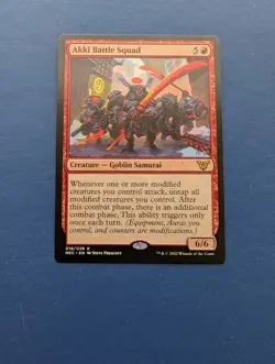 MTG Akki Battle Squad: Kamigawa Neon Dynasty Commander #18 - NM-MT - Image 1