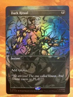 MTG Foil Borderless Dark Ritual SLD: Spider-Man: Venom Unleashed (Colors) - Image 1