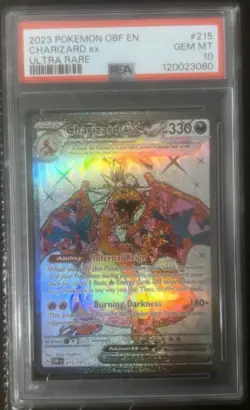 Pokemon TCG Charizard EX Obsidian Flames Holo Ultra Rare Card 215/197 PSA 10 - Image 1
