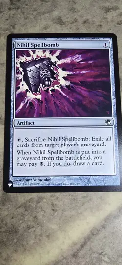 Nihil Spellbomb The List Reprints Regular Artifact Common MTG NM - Image 1