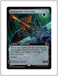 1x Extinguisher Battleship, Extended Art, Edge of Eternities, Magic MTG NM - Image 1