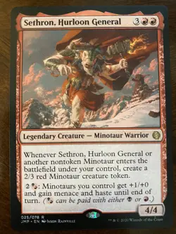 1x SETHRON, HURLOON GENERAL Jumpstart MTG JMP MT/NM EDH Commander Pack Fresh - Image 1