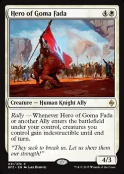 MTG-4x-Near Mint, English-Hero of Goma Fada-Battle for Zendikar - Image 1
