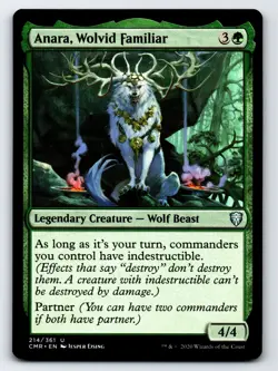 Anara, Wolvid Familiar U Commander Legends # 214 NM Normal - Image 1