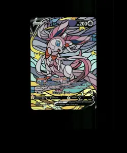 HOLO Sylveon Card Sylveon Stained Glass Pokemon Card READ DESCRIPTION BELOW p1 - Image 1