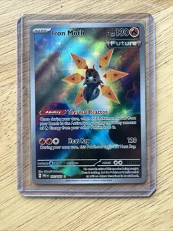 Iron Moth Pokemon TCG Paradox Rift 187/182 Illustration Rare Full Art SV Holo - Image 2