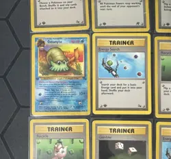 Pokemon Card Lot Base Set 1st Edition 9 Card Lot Omanyte Trainers - Image 1