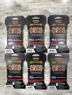 Lot of 6 Pokemon TCG Mega Evolution Booster Packs Sealed New Factory Sealed - Image 2