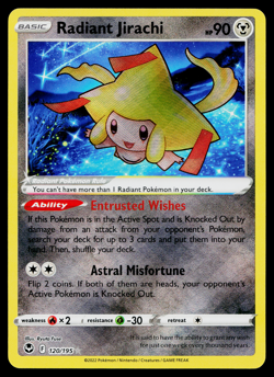 RADIANT JIRACHI 120/195 SILVER TEMPEST POKEMON TCG - Image 1