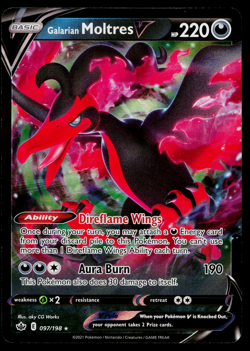 GALARIAN MOLTRES V 097/198 CHILLING REIGN POKEMON TCG - Image 1