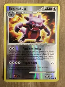 Exploud - 17/106 - Rare Reverse Holo LP, English Pokemon Great Encounters - Image 1
