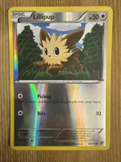 Pokemon TCG Lillipup - 80/114 - Reverse Holo - Black & White Set MP - Image 1