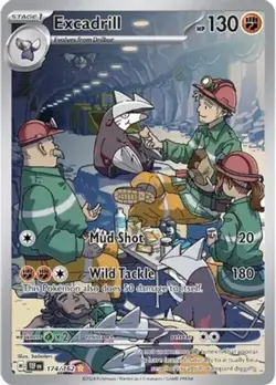 x1 Excadrill - 174/162 - Illustration Rare Pokemon SV05 Temporal Forces M/NM - Image 1