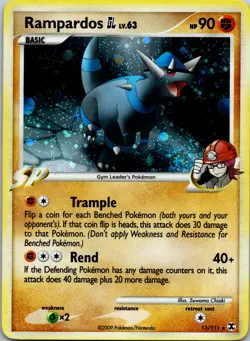 Rampardos GL 11/111 Holo Rare Rising Rivals LP Pokemon TCG - Image 1